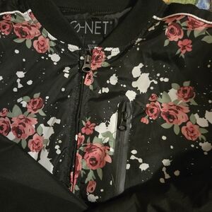 Women's Floral Black Jacket